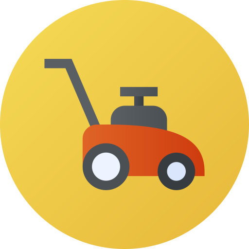 Lawn mower Flat Circular Gradient icon