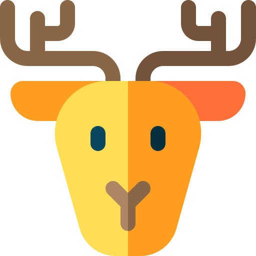 ciervo Basic Rounded Flat icono