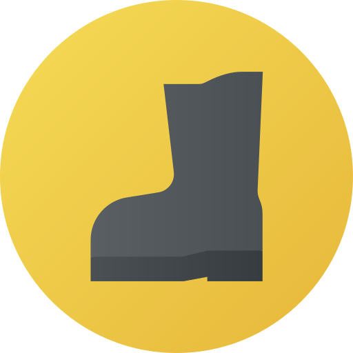 laarzen Flat Circular Gradient icoon