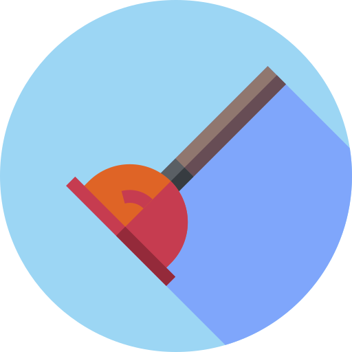 plunjer Flat Circular Flat icoon