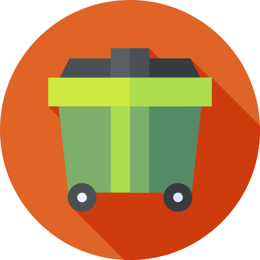 Dumpster Flat Circular Flat icon