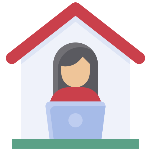 Working at home Generic Flat icon