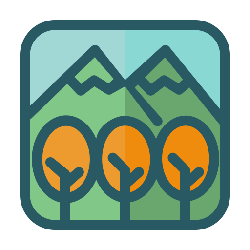 Mountain view Generic Outline Color icon