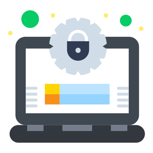 Secure computer Flatart Icons Flat icon