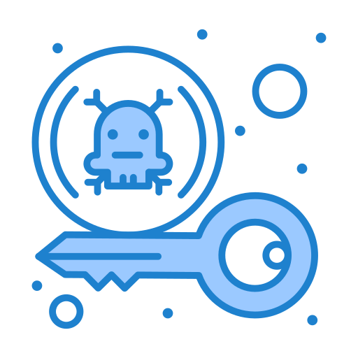 Cyber crime Generic Blue icon