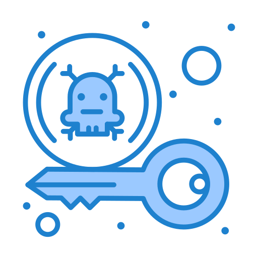 cyberkriminalität Generic Blue icon