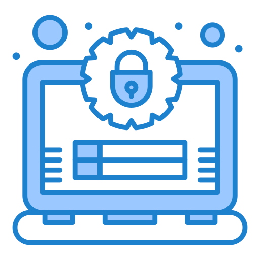 Secure computer Generic Blue icon