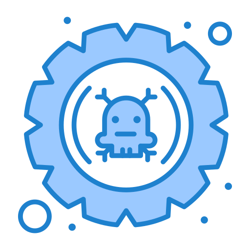 Bug Generic Blue icon