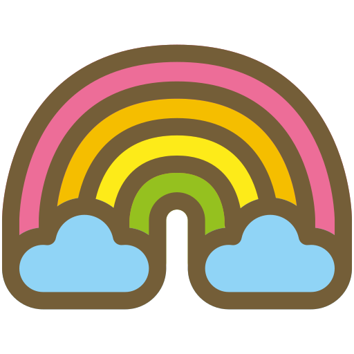 Rainbows Generic Outline Color icon