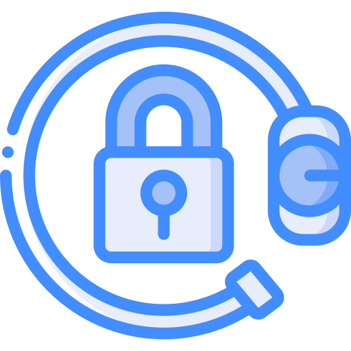 Lock Basic Miscellany Blue icon