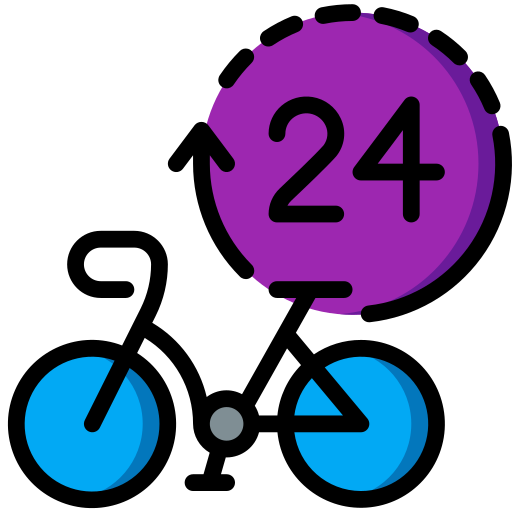 24 hours Basic Miscellany Lineal Color icon