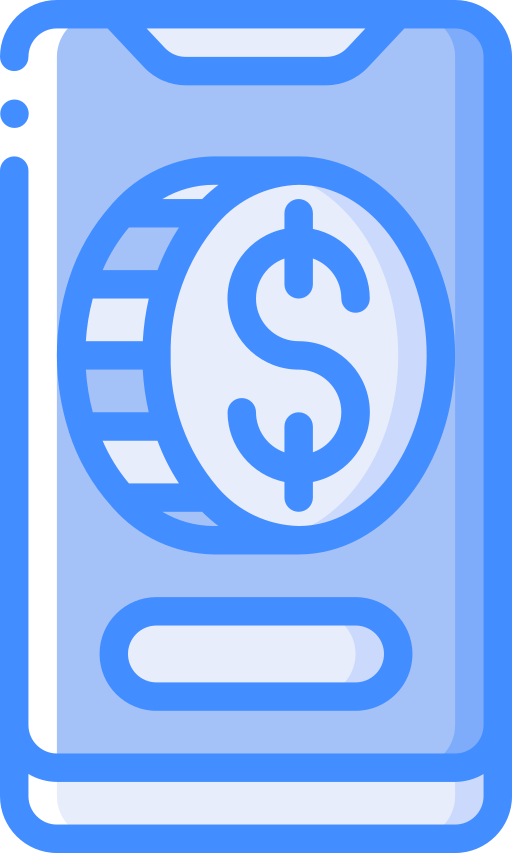 Mobile banking Basic Miscellany Blue icon