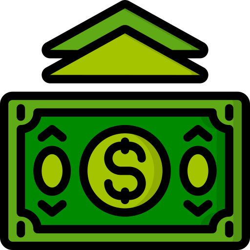 dinero en efectivo Basic Miscellany Lineal Color icono