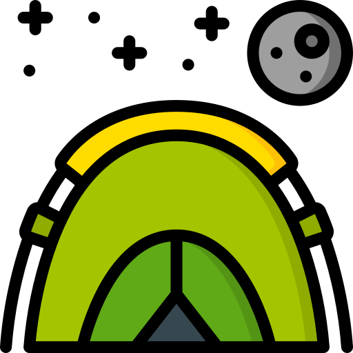 텐트 Basic Miscellany Lineal Color icon