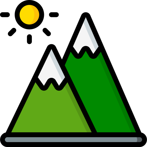 Mountain Basic Miscellany Lineal Color icon