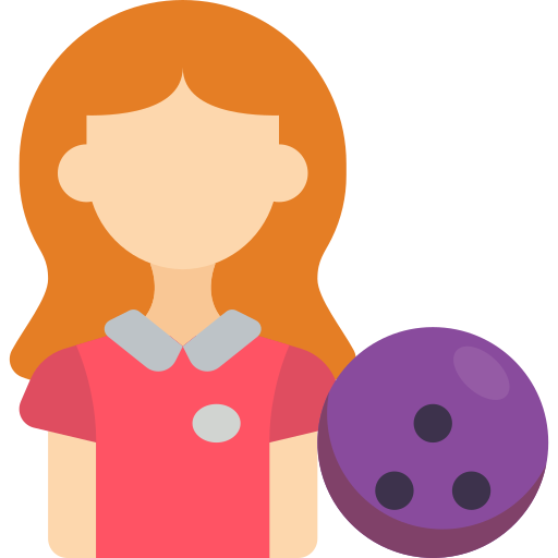 giocatore di bowling Basic Miscellany Flat icona