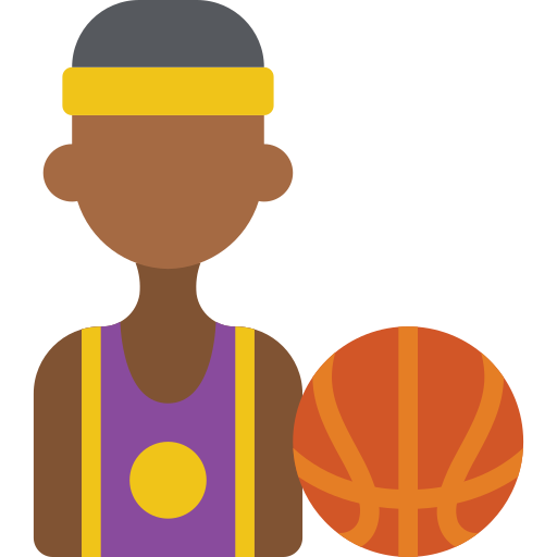 giocatore di basket Basic Miscellany Flat icona