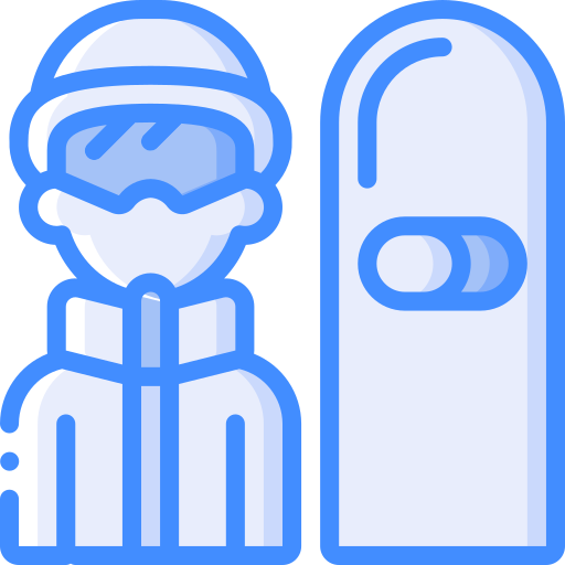 Snowboarding Basic Miscellany Blue icon