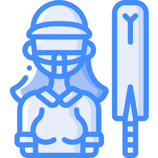 jugador de cricket Basic Miscellany Blue icono
