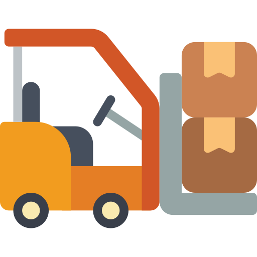 Forklift Basic Miscellany Flat icon