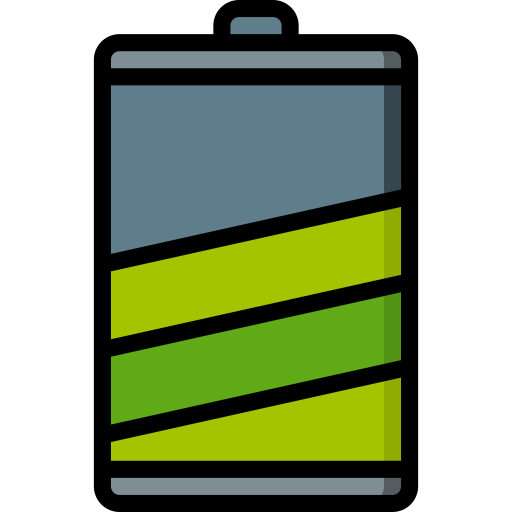 nivel de bateria Basic Miscellany Lineal Color icono