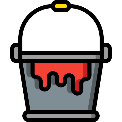 Paint bucket Basic Miscellany Lineal Color icon