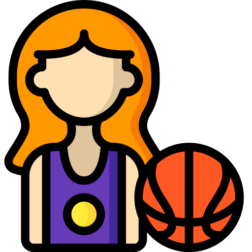basketballer Basic Miscellany Lineal Color icoon