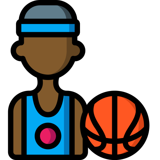 Баскетболист Basic Miscellany Lineal Color иконка