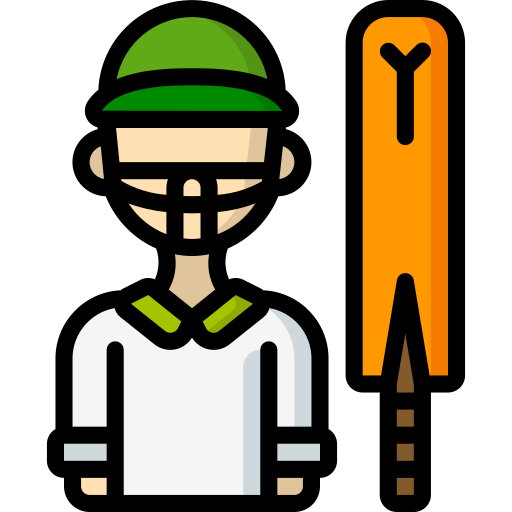 jugador de cricket Basic Miscellany Lineal Color icono