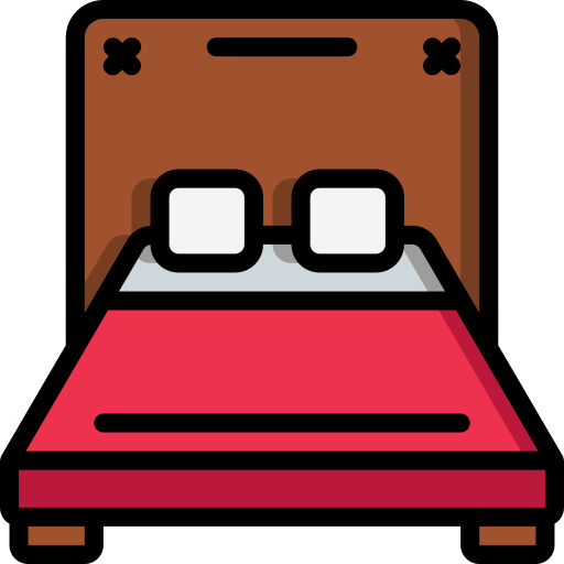 Bed Basic Miscellany Lineal Color icon