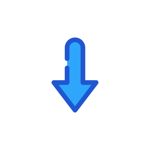 Down Generic Blue icon