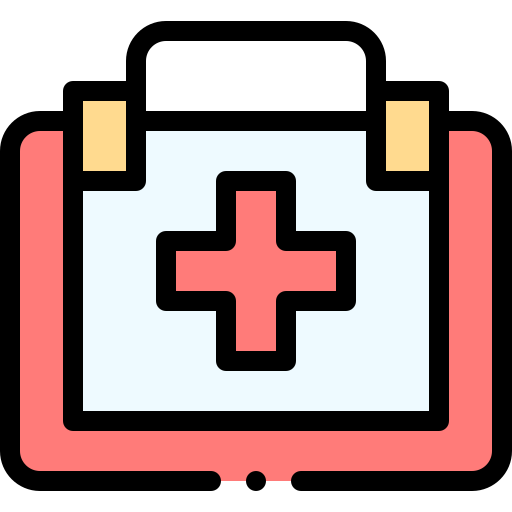 First aid kit Detailed Rounded Lineal color icon