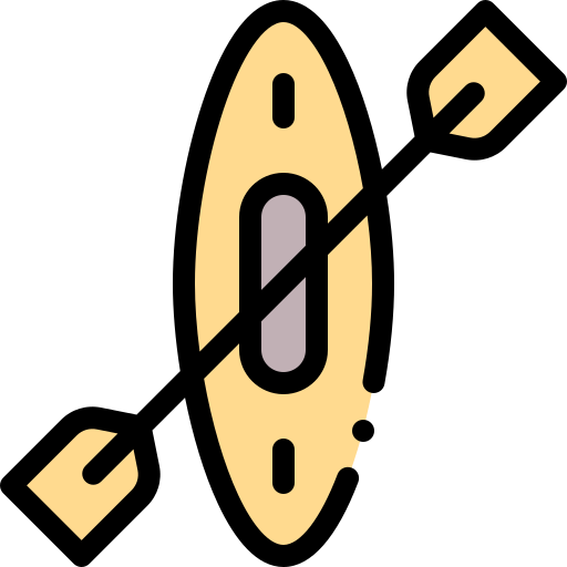 kajak Detailed Rounded Lineal color ikona