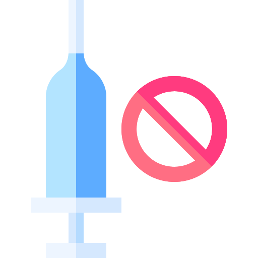 sin vacunas Basic Straight Flat icono