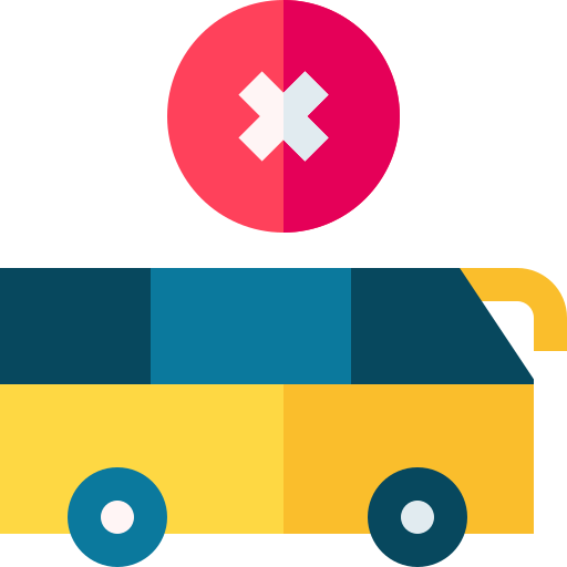 trasporto pubblico Basic Straight Flat icona