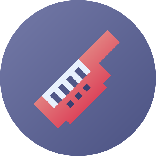 Keytar Flat Circular Gradient icon