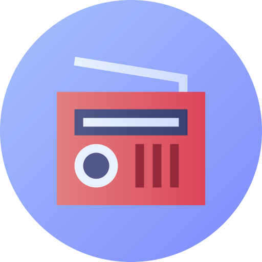 Radio Flat Circular Gradient icon