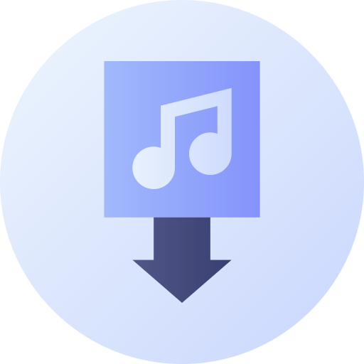 음악 Flat Circular Gradient icon