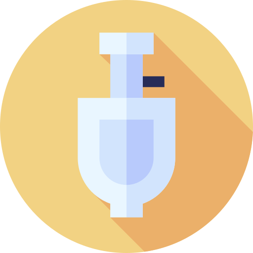 urinario Flat Circular Flat icono
