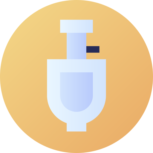 Urinal Flat Circular Gradient icon