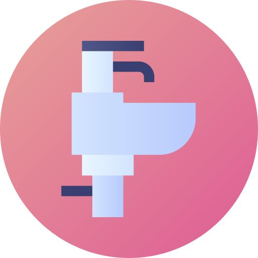lavabo Flat Circular Gradient icono