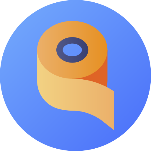 粘着テープ Flat Circular Gradient icon