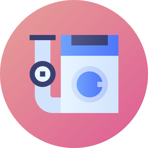 lavatrice Flat Circular Gradient icona