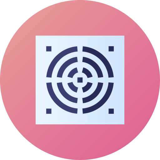 Drain Flat Circular Gradient icon