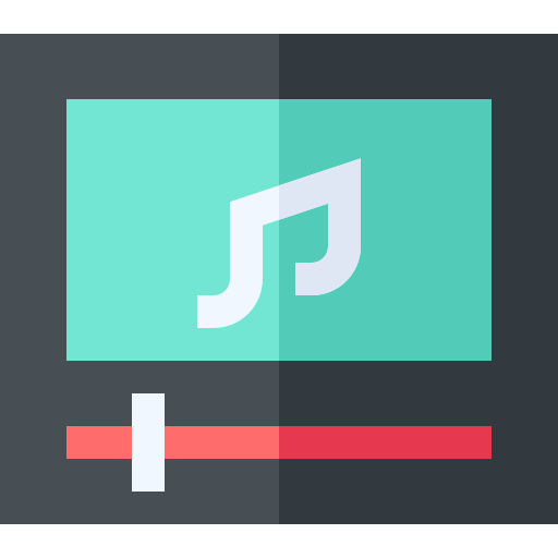 Music video Basic Straight Flat icon