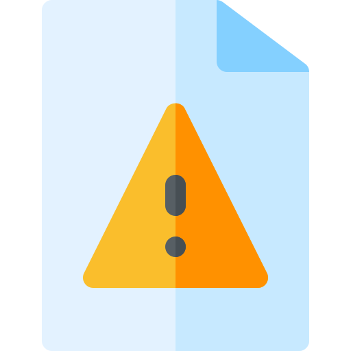 ostrożność Basic Rounded Flat ikona