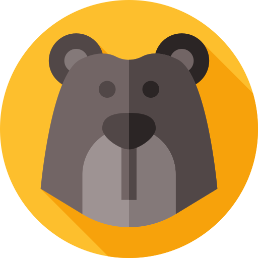 Bear Flat Circular Flat icon