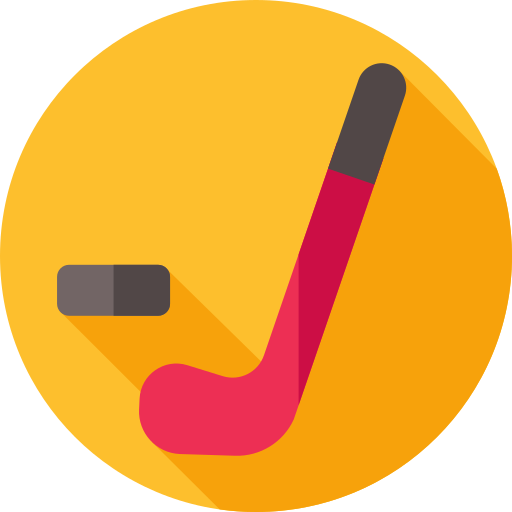 hockey sobre hielo Flat Circular Flat icono