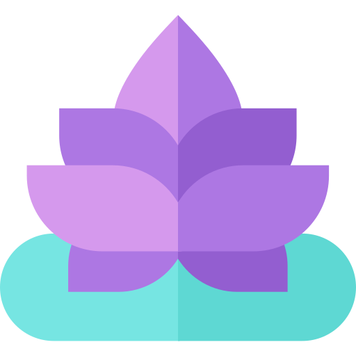 Lotus flower Basic Straight Flat icon