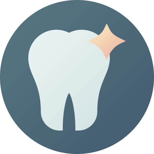 歯 Flat Circular Gradient icon